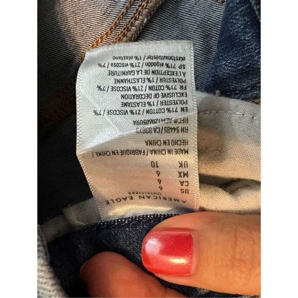 American Eagle Womens Curvy Hi Rose Shortie Shorts Size 6 - Picture 3 of 4